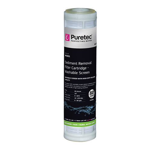 Puretec WS Series Washable Screen Cartridge, 2.5" x 10" image 0