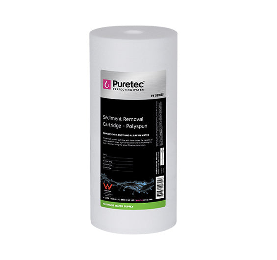 Puretec PX Series MaxiPlus Polyspun Sediment Cartridge/Graded Depth 4.5" x 10" 20 Micron image 0