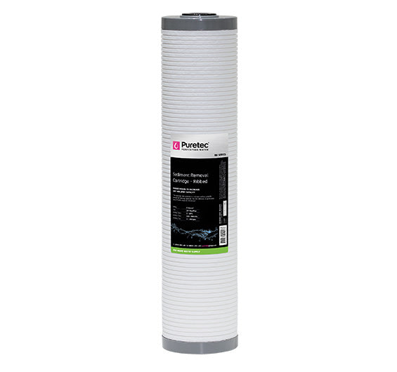 Puretec RB Series MaxiPlus Ribbed Sediment  Cartridges 4.5" x 20" 25 Micron image 0